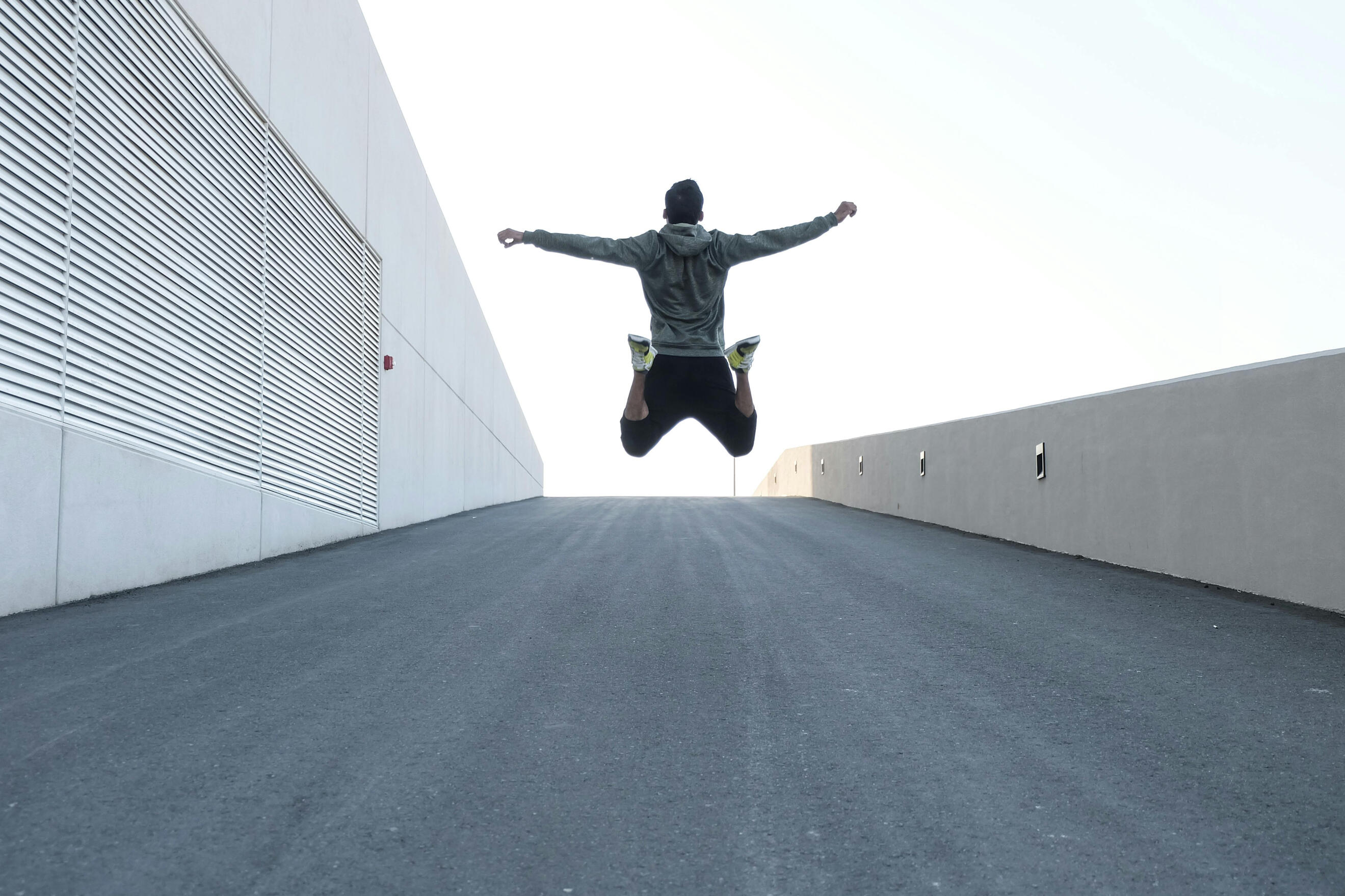 Man jumping for joy Man jumping for joy